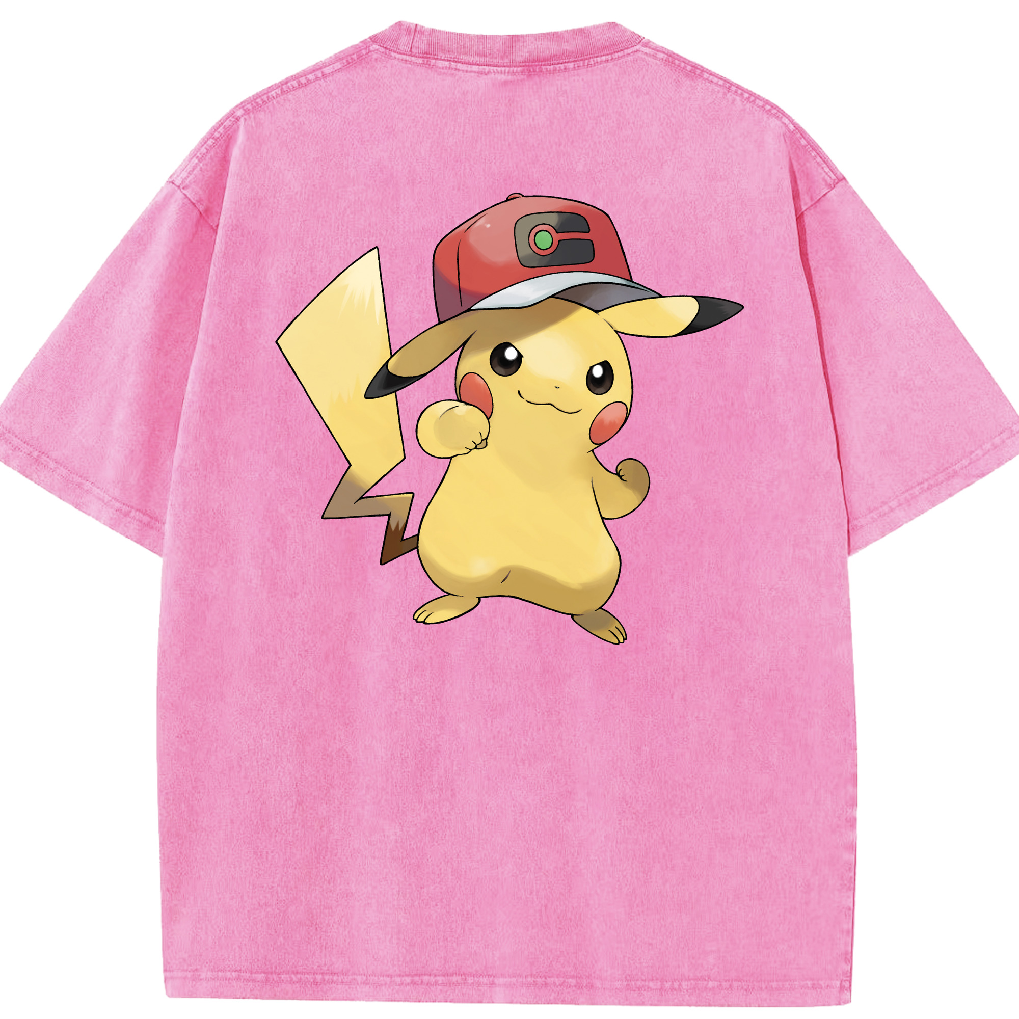 （画像用） ポケットモンスター Pokémon 綿100% ヴィンテージ風 半袖Tシャツ（背面プリント）